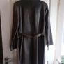 Brown Leather Trench Coat. Image 7