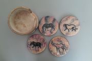 Soapstone Coasters with Holder