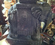 Ceramic Elephant Plant Stand detailed elephant design with a flat top, Postage Available,
