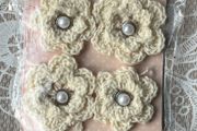 Beads crochet flowers