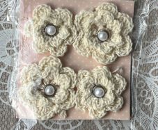 Beads crochet flowers