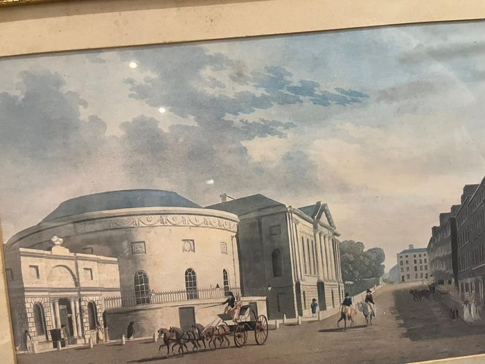 Old print in frame