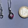 Silver Pendant with Red Garnet Stone Image 2