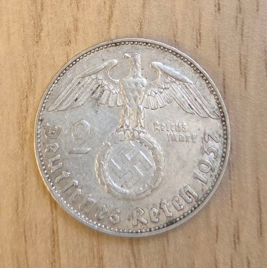 1937 Germany 2 Reichsmark Paul von Hindenburg