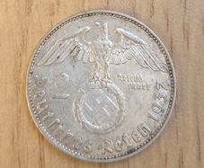 1937 Germany 2 Reichsmark Paul von Hindenburg
