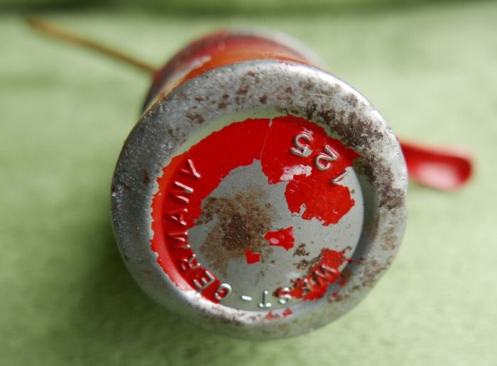 Vintage Red Oil Can, Pump