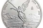 2024 Mexico 1 Onza 1 oz Mexican Libertad Silver Bullion Coin BU ( In Capsule)