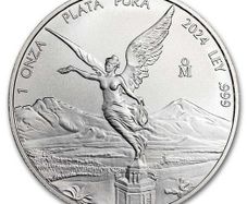 2024 Mexico 1 Onza 1 oz Mexican Libertad Silver Bullion Coin BU ( In Capsule)