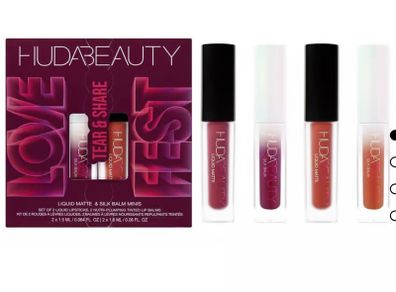 Huda Beauty Lovefest Tear & Share Lip Quad Bnib