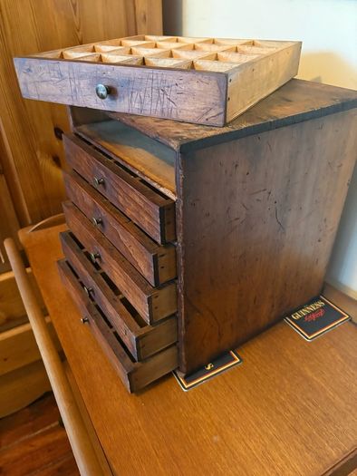 Antique petit watch makers workshop drawers c1890
