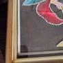 Good sized Vintage Framed String Art Two Love Birds Image 7
