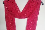 Shocking Pink Crochet Scarf