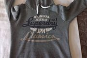 Superdry Hoodie Grey Sparkle size 8