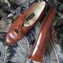 BALLY Oxford Brogue Brown Leather Loafers Image 2