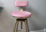 pink/salmon high stools