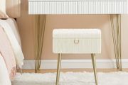 Dressing table stool with storage