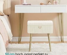 Dressing table stool with storage