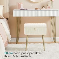 Dressing table stool with storage
