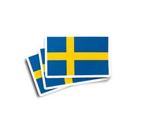 Sweden Swedish Flag Glossy Sticker 2-Pack