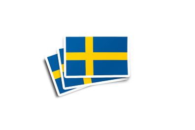 Sweden Swedish Flag Glossy Sticker 2-Pack