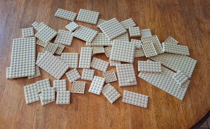 Selection of light tan Lego flat plates