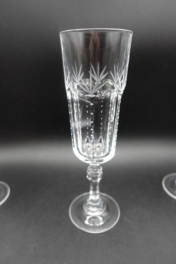 Vintage Nachtmann Cora Crystal Champagne Flutes - Set of 4