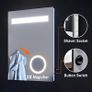 NEW SALE | Illuminated LED Bathroom Mirror with Lights and Shaver Socket Magnifying Mirror 500 x 700 mm Button Switch Image 3