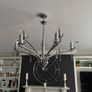 Modern Chrome and Crystal Chandelier Image 2