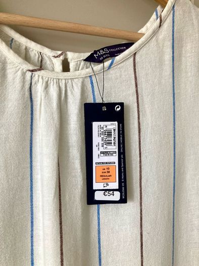M&S linen /viscose dress, size 10, brand new
