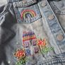 Brand New Next Girls Embroidered Denim Jacket 18-24 months Image 5