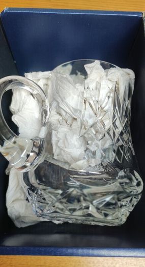 Vintage Cavan Irish Crystal Tankard, Handmade Cut Crystal, 1/2 Pint (1980s)
