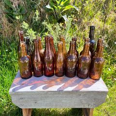 Antique Cork Bottles x16