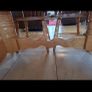 solid oak extendable table and six chairs Image 4