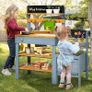 Mud Kitchen for Kids,Outdoor Play Kitchen with Planter Box Removable Mud Kitchen Accessories Include Sink Sand Shovels Gardening Tools Set Outdoor Mud Kitchen for Kids Boys Girls 3-8 Years Old Image 8