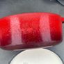 Le Creuset Oval Casserole Dish Dutch Oven Cast Iron Red 29 Made in France Image 8