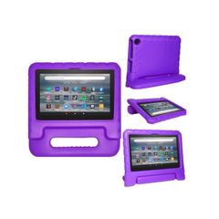 For Amazon Fire 7 2022 12th Gen Case Kids Shockproof Tablet Smart Cover Handle Purple New