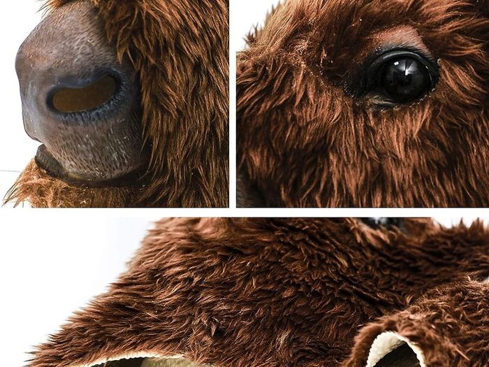 Bison Mask Animal Latex Full Head Realistic Plush Masks Fancy Dress for Halloween Carnival Costume Party Yak Buffalo Bull Mask