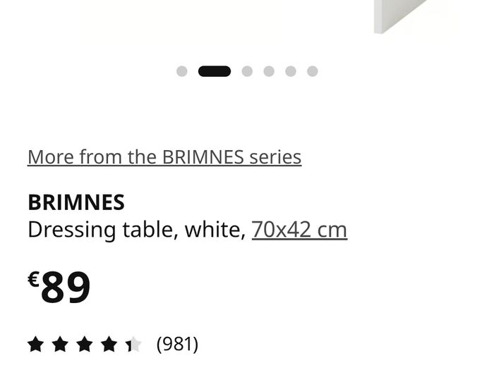 White Dressing Table