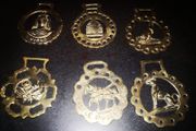6 solid brass horse decor