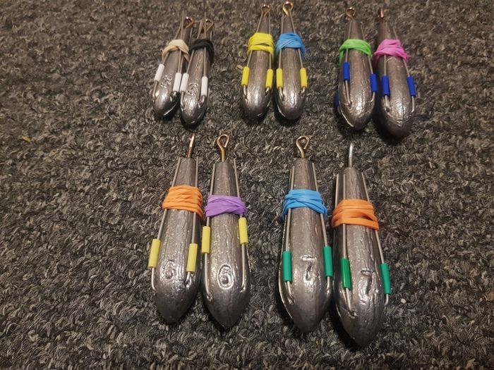 FISHING Grip weights 3oz 4oz 5oz 6oz 7oz. 85g 110g 140g 170g 200g