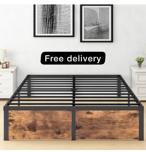 King Size Bed Frame,Metal Bed 150x200cm,5ft
