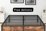 King Size Bed Frame,Metal Bed 150x200cm,5ft