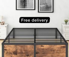 King Size Bed Frame,Metal Bed 150x200cm,5ft