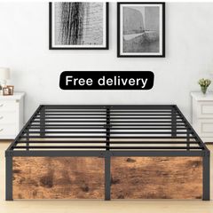 King Size Bed Frame,Metal Bed 150x200cm,5ft