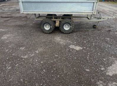 Flat bed/versatile atv farm bog hay trailer 4x8
