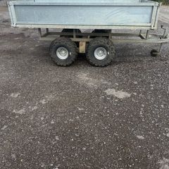 Flat bed/versatile atv farm bog hay trailer 4x8