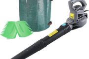 3000W Corded Garden Leaf Blower with 262L Garden Waste Bag, Leaf Scoop Hand Rakes,8m Power Cable, for Clearing Patios Gardens (FREE POSTAGE)