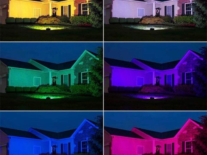 LED Floodlight Outdoor 40W 4000LM, Flood Lights Colour Changing, 120 RGB Colours- Warm White-Timing-Remote Control - 5 Modes, IP66 Waterproof, UK 3-Plug