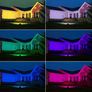 LED Floodlight Outdoor 40W 4000LM, Flood Lights Colour Changing, 120 RGB Colours- Warm White-Timing-Remote Control - 5 Modes, IP66 Waterproof, UK 3-Plug Image 7
