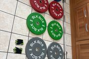 Blk Box Branded Olympic Barbell And Bumper Weights Set!!